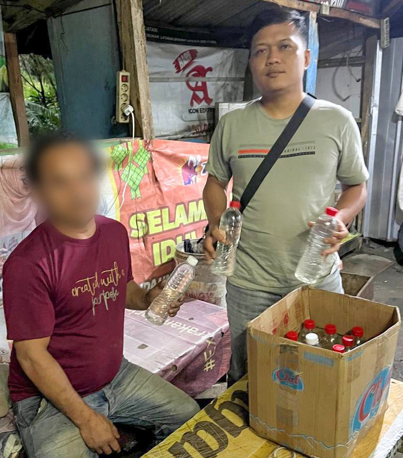 Polresta Cirebon Sita 451 Botol Miras Hasil Razia Pekat