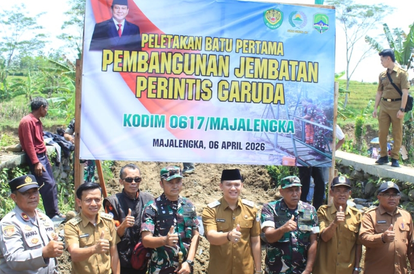 Sinergi TNI dan Pemda, Jembatan Garuda TNI Dibangun untuk Warga Lemahsugih